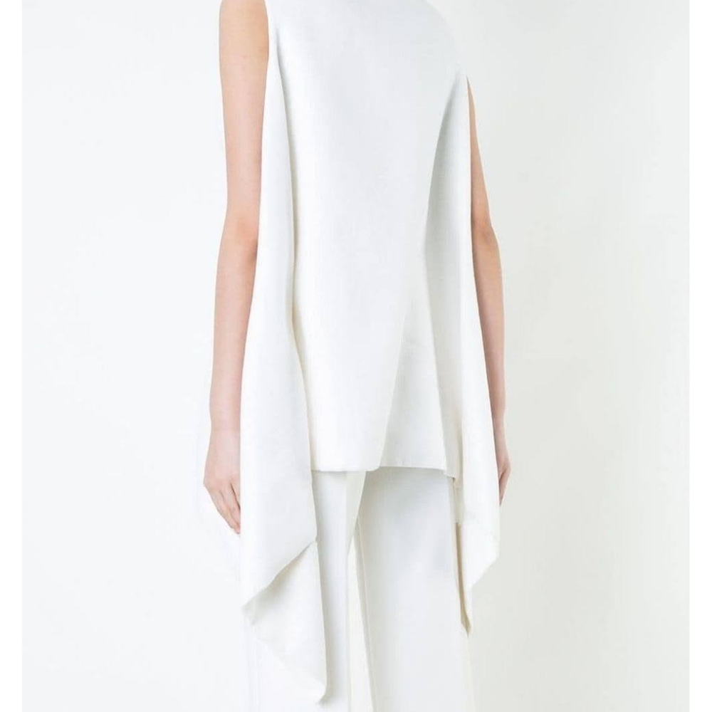 NWT $2150 Delpozo sz 40 US8 high low tie front vestcoat - Picture 3 of 10